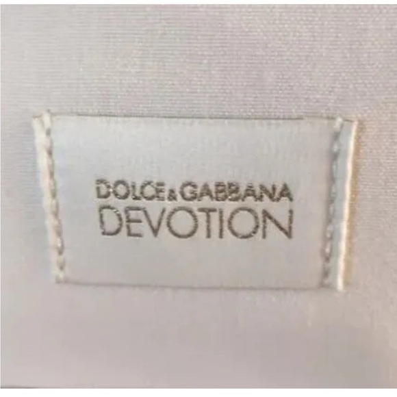 Dolce & Gabbana Devotion Cream Canvas Large Tote Bag Purse D&G Gold Heart Plaque - Picture 5 of 14